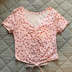 Scrunch cropped shirt